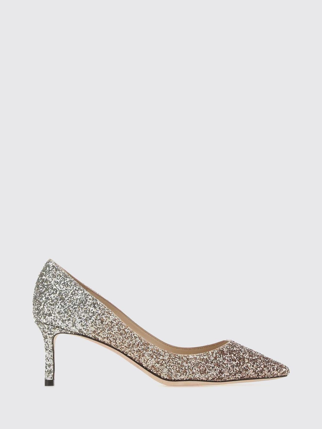 Jimmy Choo Romy Embroidered Glitter Fabric Pumps with Medium Heel