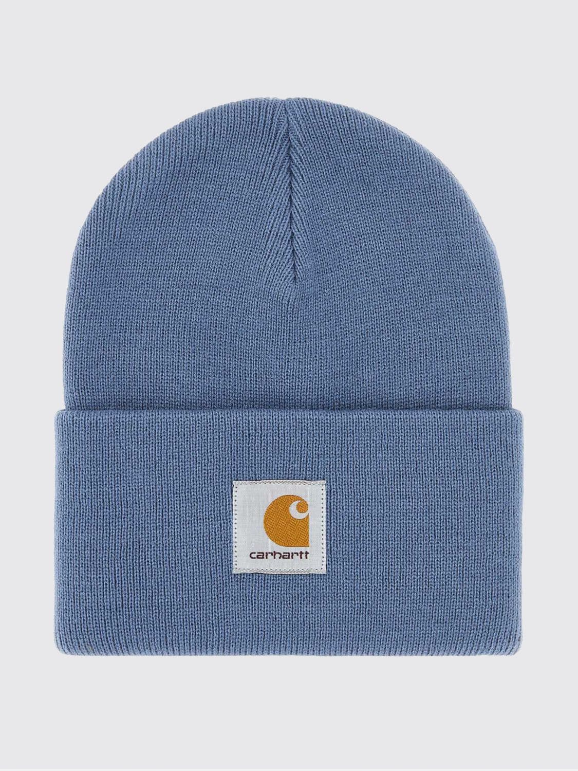 Carhartt Wip Acrylic Beanie Hat with Embroidered Logo and Turn-Up