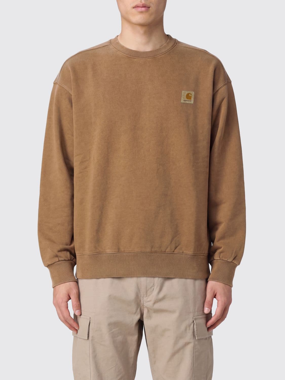 Carhartt Wip Crewneck Cotton Sweatshirt with Contrast Logo