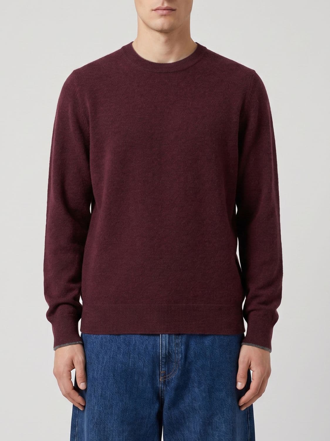 Brunello Cucinelli Crew-Neck Pure Cashmere Jumper with Long Sleeves