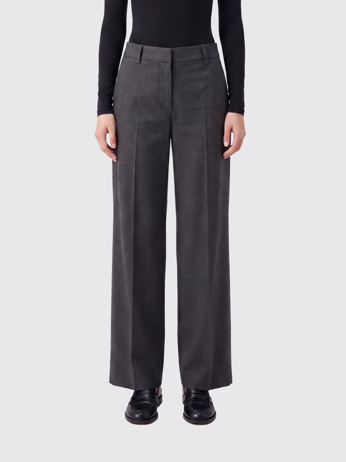 Brunello Cucinelli High-Waisted Palazzo Trousers in Pure Virgin Wool