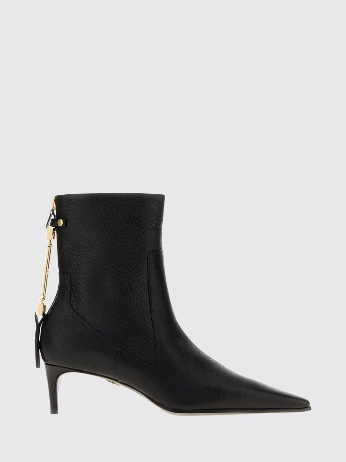 Dsquared2 Tumbled Leather Ankle Boots with Stiletto Heel and Almond Toe