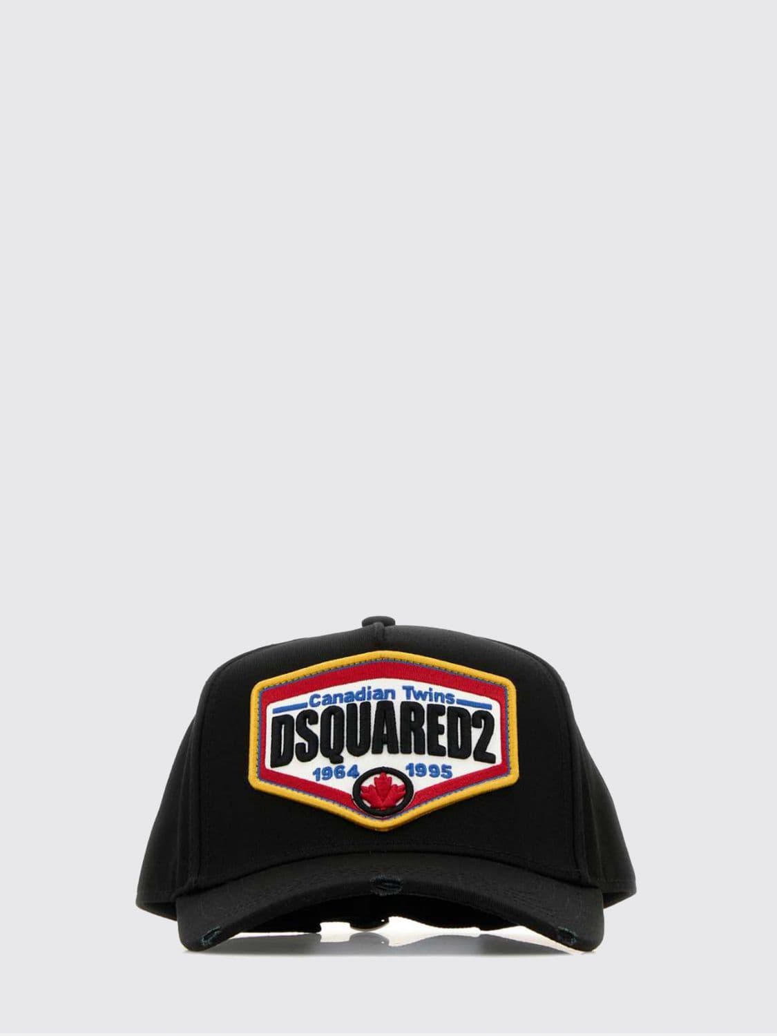 Dsquared2 Cotton Baseball Cap with Embroidered Logo and Patch · OS