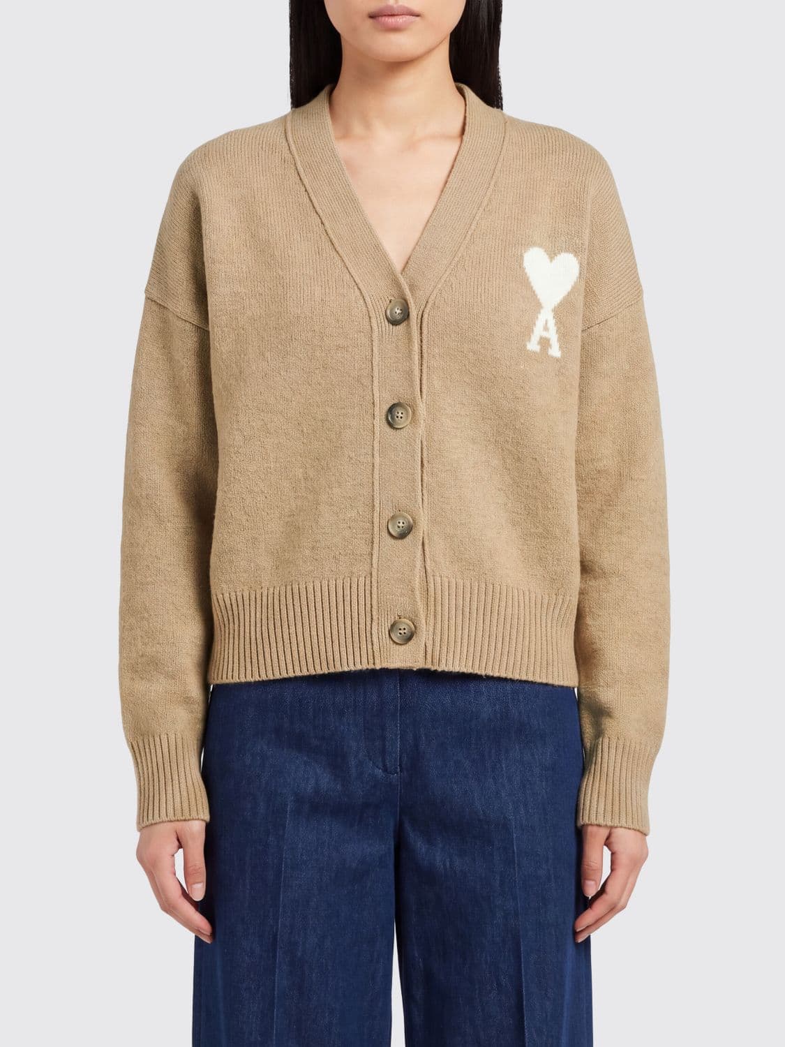 Ami Paris Sweater Woman color Sand