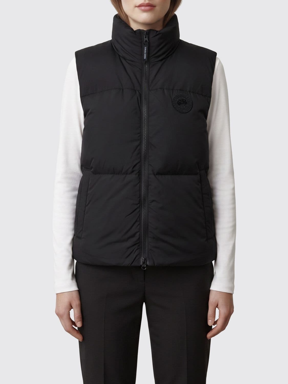 Canada Goose Fallon Quilted Down Gilet in Nylon with Funnel Neck