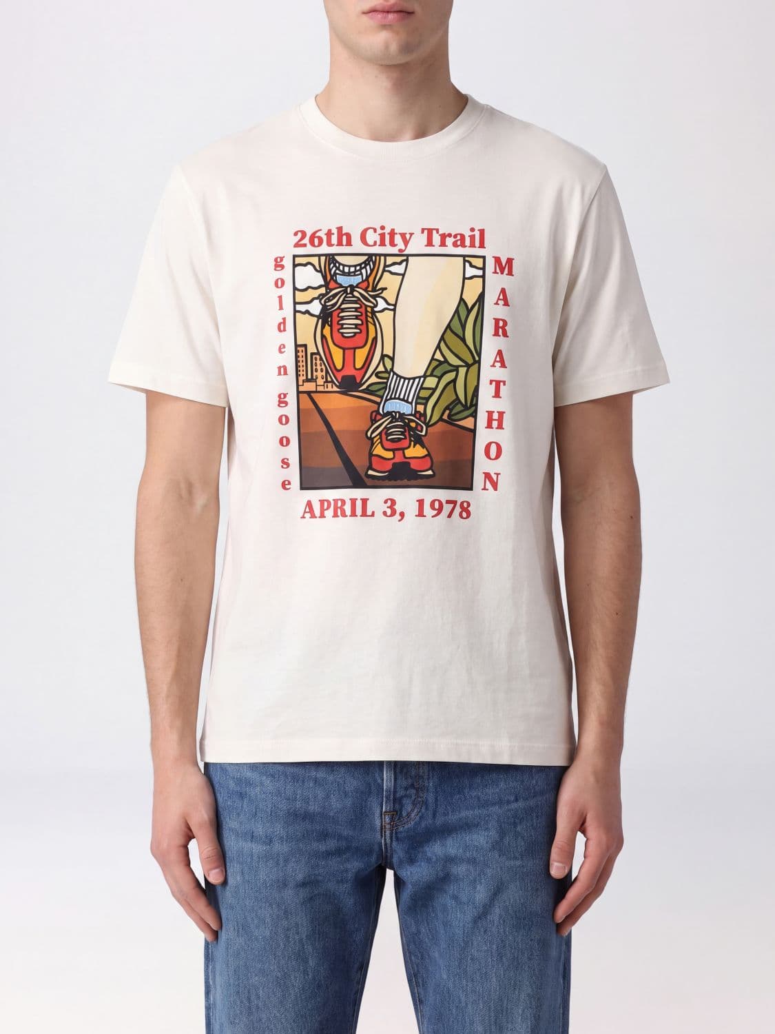 Golden Goose Contrasting Graphic Logo Cotton T-shirt