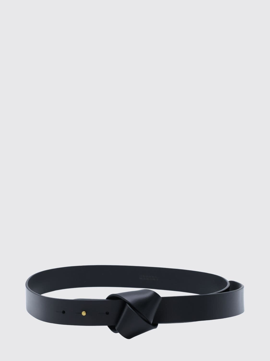 Isabel Marant Lassio Adjustable Smooth Leather Belt with Interlocking Clasp