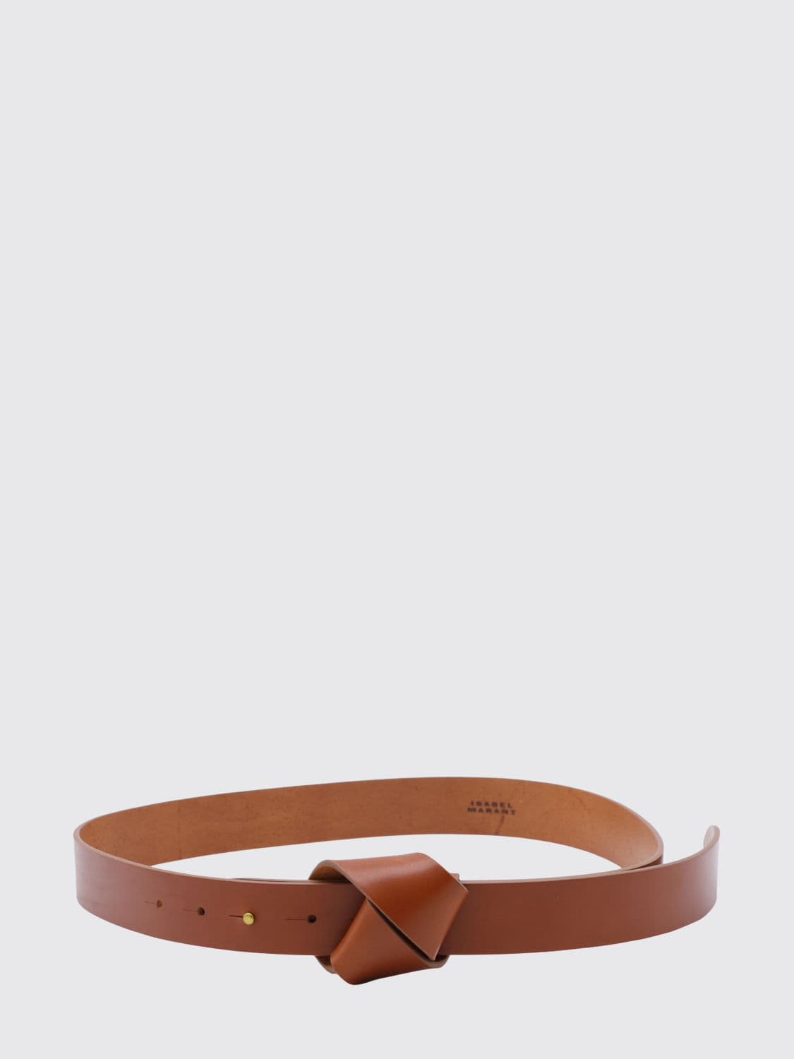 Isabel Marant Lassio Adjustable Smooth Leather Belt with Interlocking Clasp