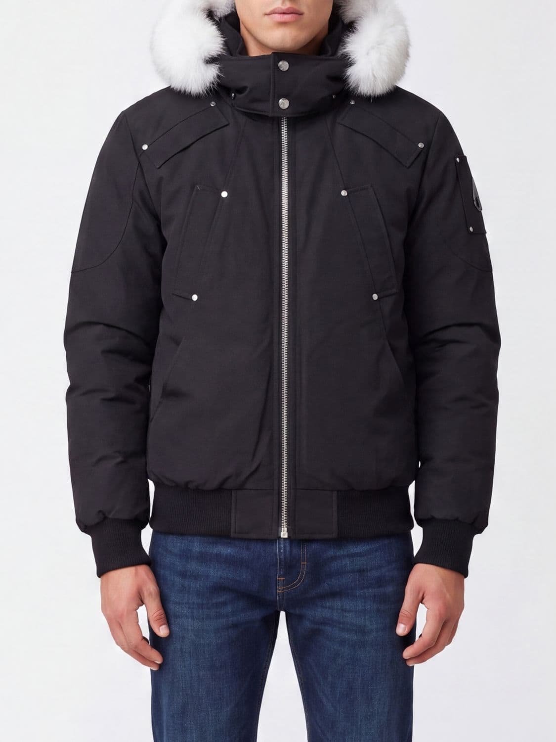 Moose Knuckles Padded Cotton-Blend Bomber Jacket with Hood