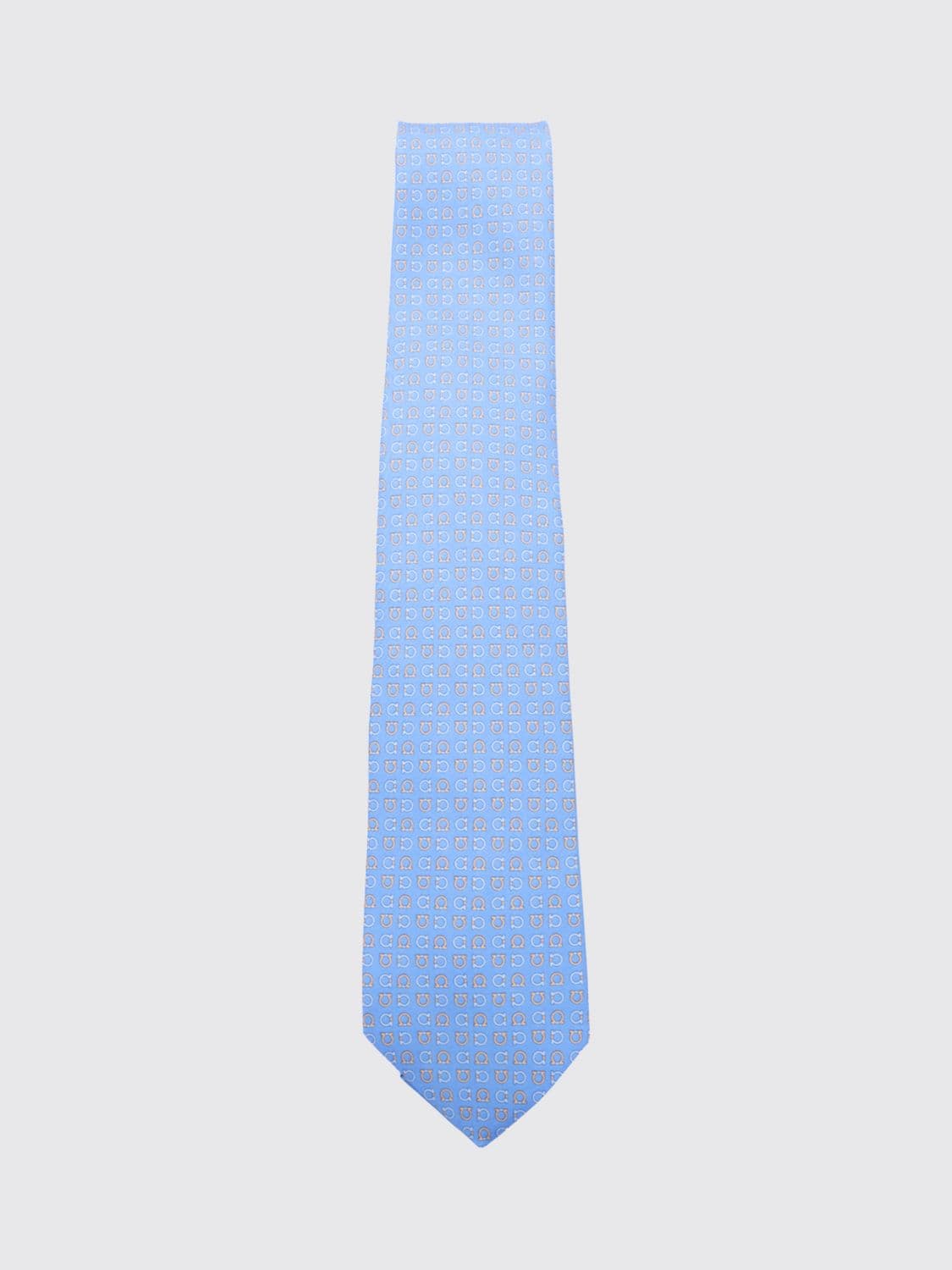 Ferragamo All-Over Gancini Monogram Pure Silk Tie · OS