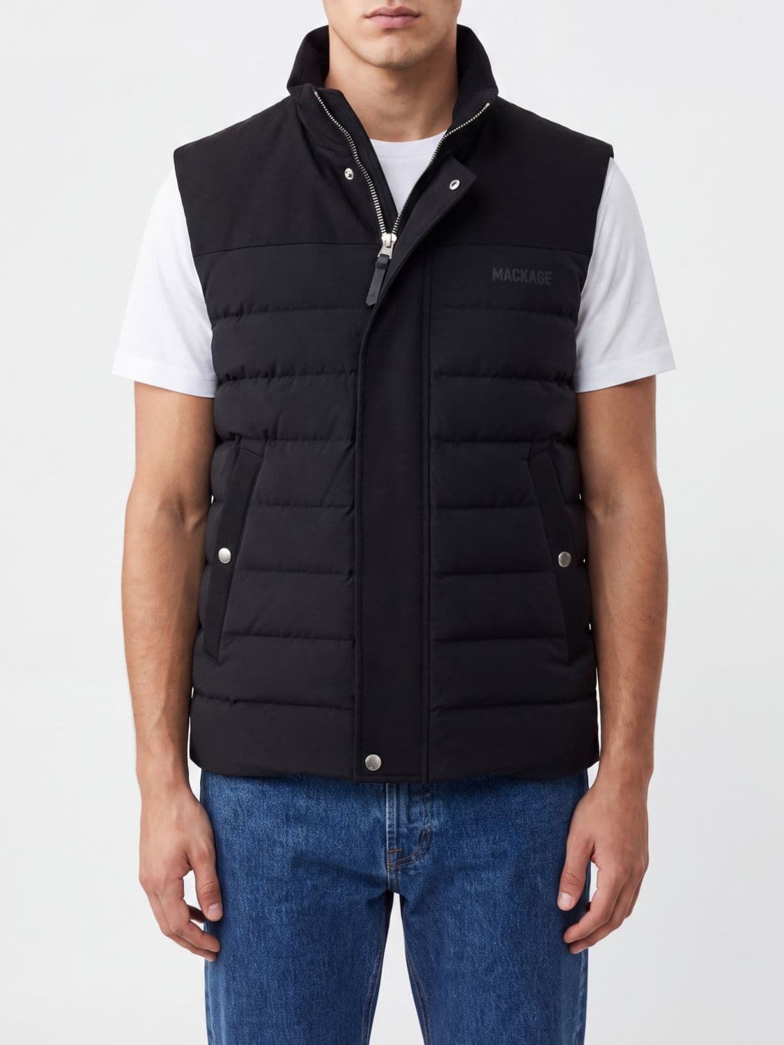 Mackage Brody Quilted Nylon Vest with High Neck