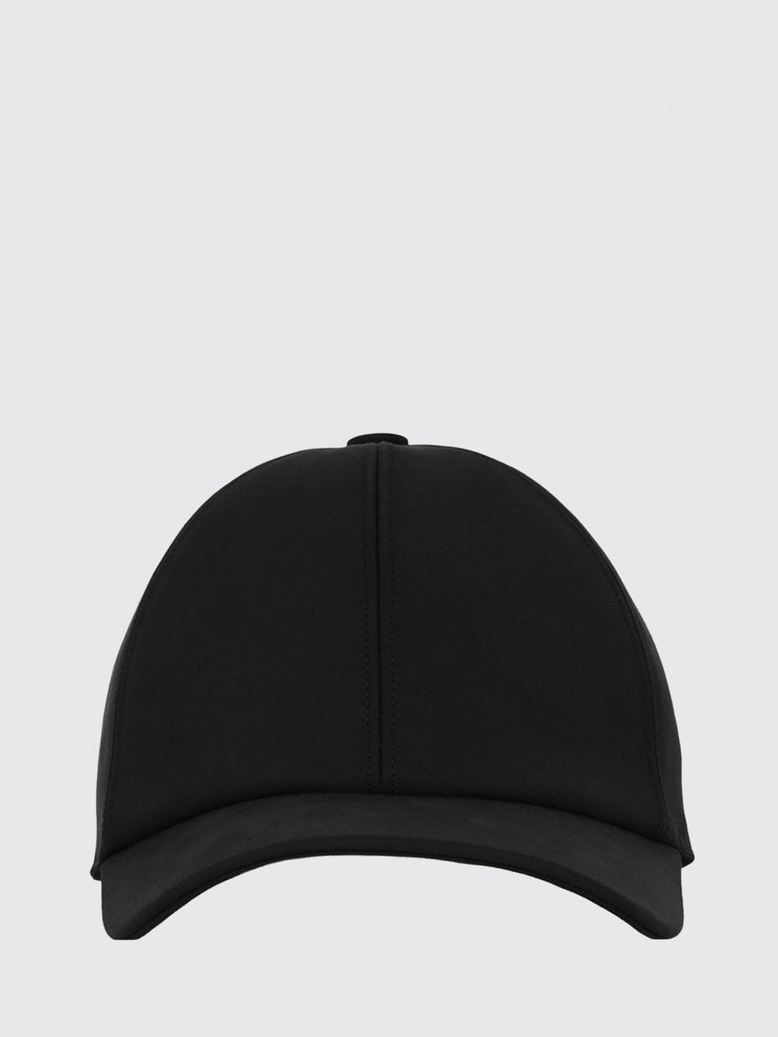 Fendi Cotton Baseball Cap with Rigid Visor, Back Logo and Velcro Closure