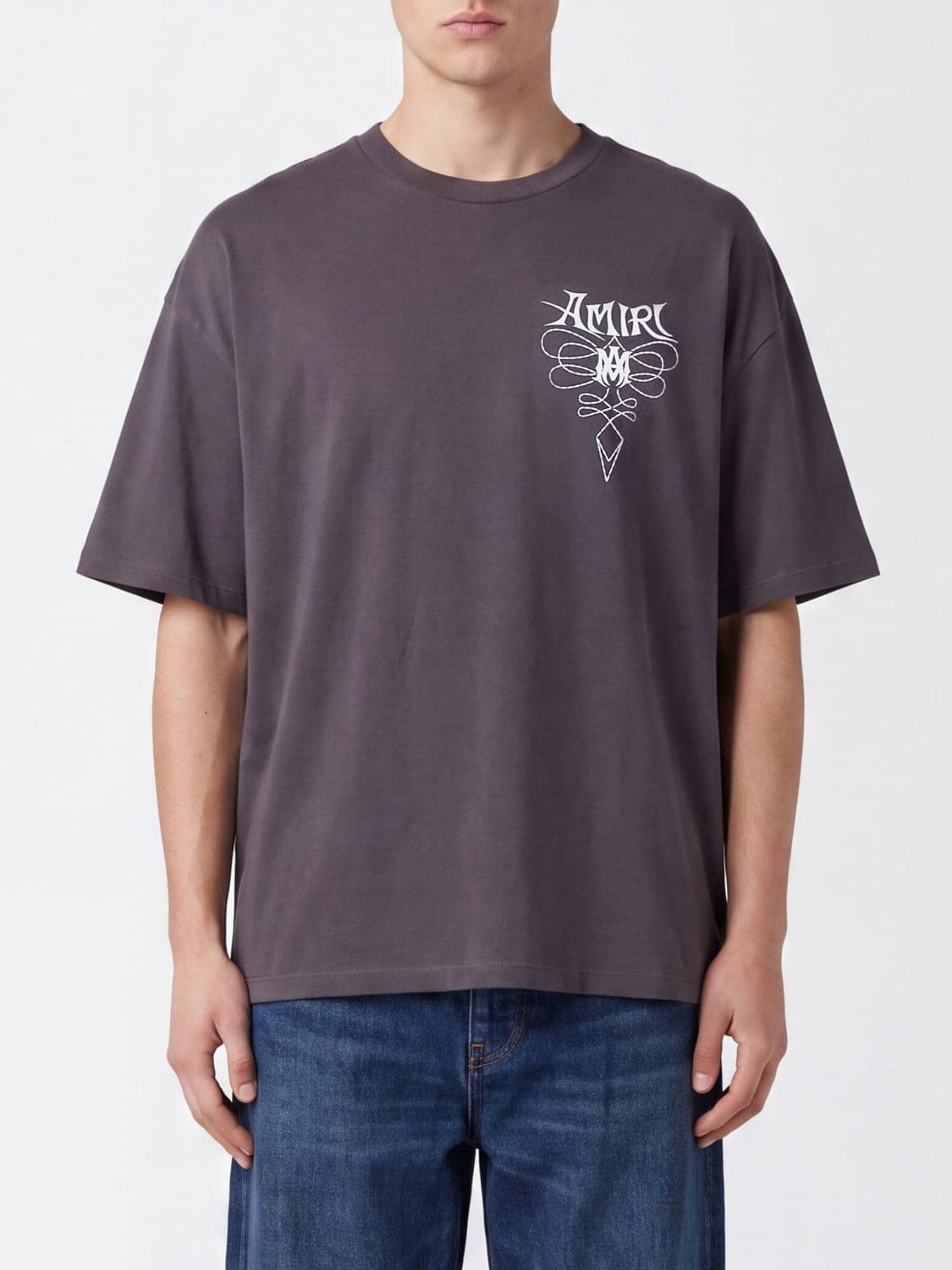 Amiri Short-Sleeved Cotton T-Shirt with Logo Print