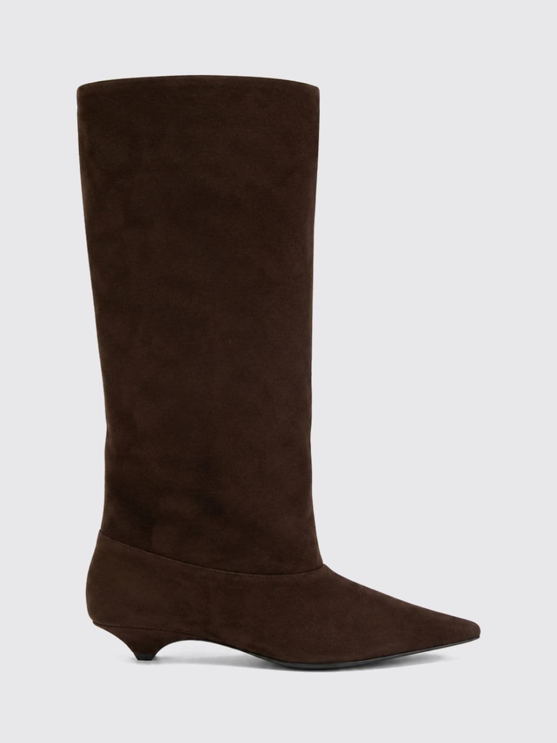 Vic Matié Knee-High Suede Boots with Almond Toe