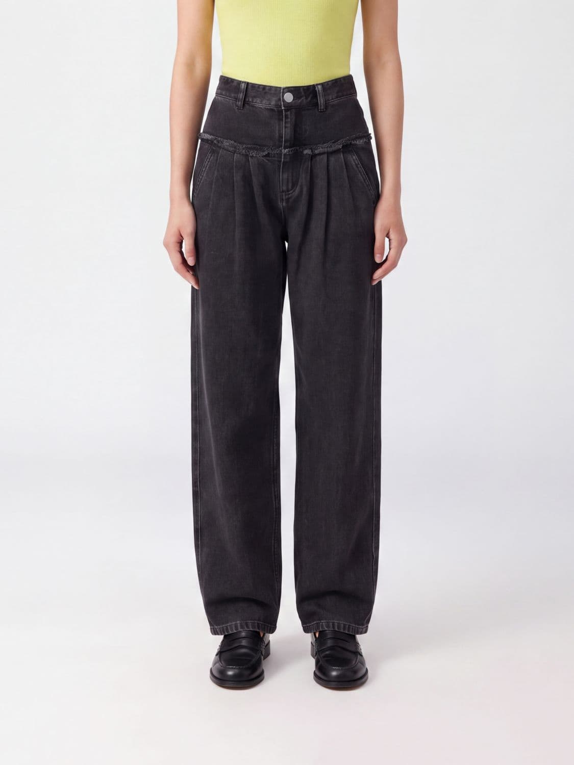 Isabel Marant Etoile Iniza High-Waisted Wide-Leg Denim Jeans