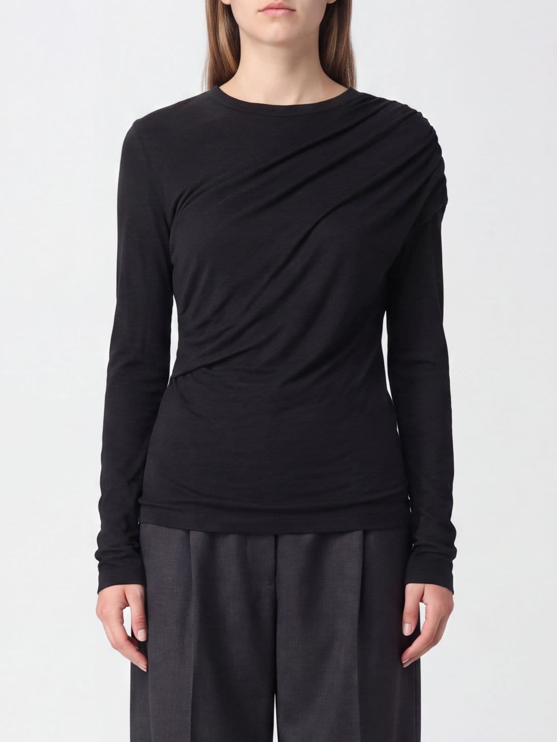 Isabel Marant Etoile Long-Sleeved Draped Viscose Top