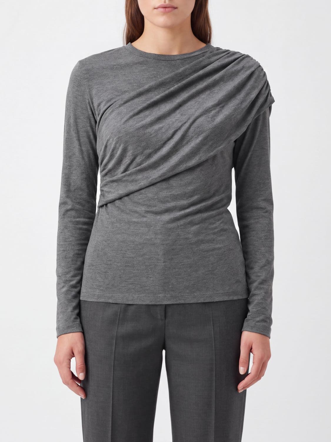 Isabel Marant Etoile Long-Sleeved Draped Viscose Top