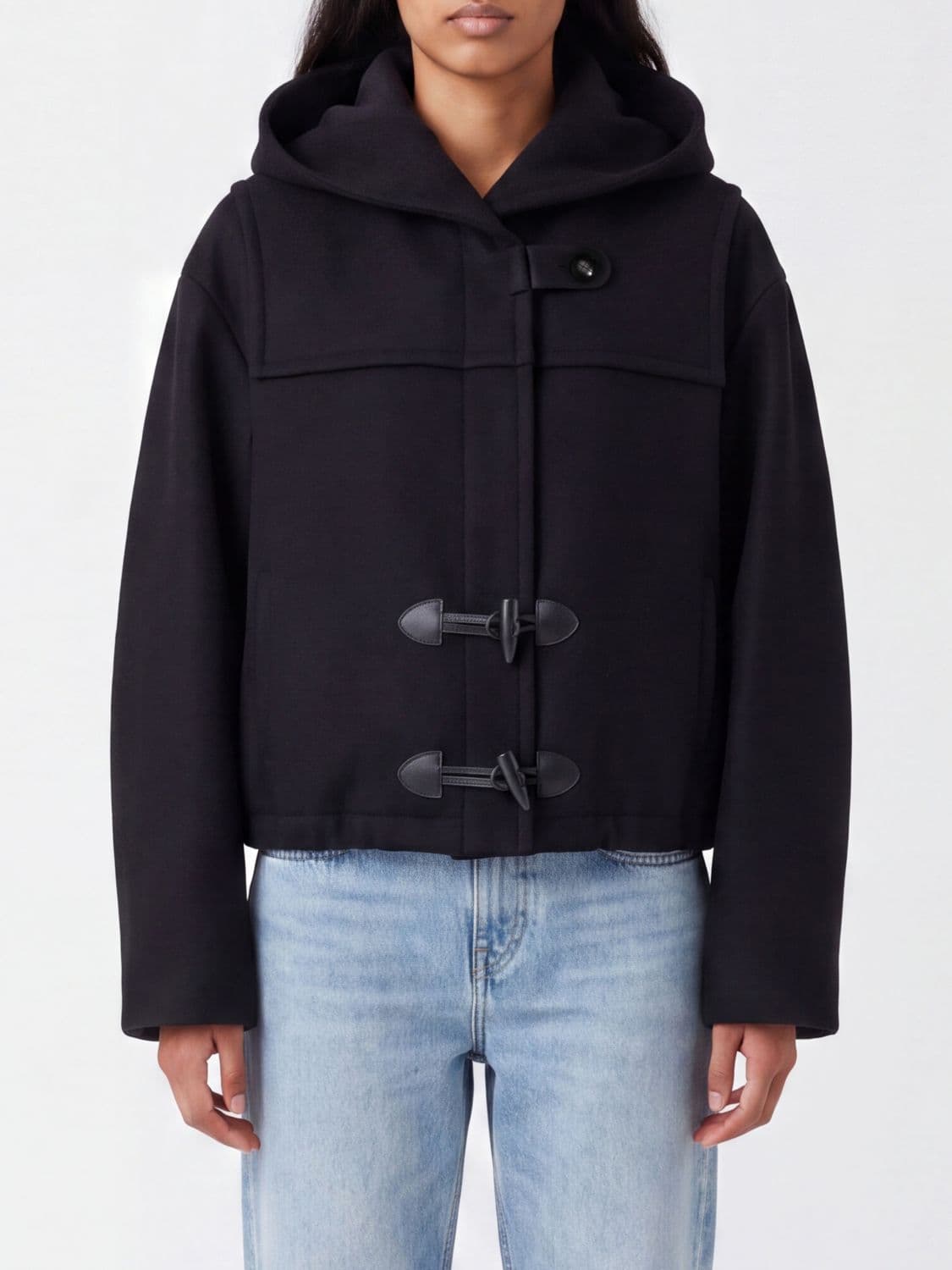 Isabel Marant Etoile Trixie Wool and Cashmere Coat with Hood and Toggles