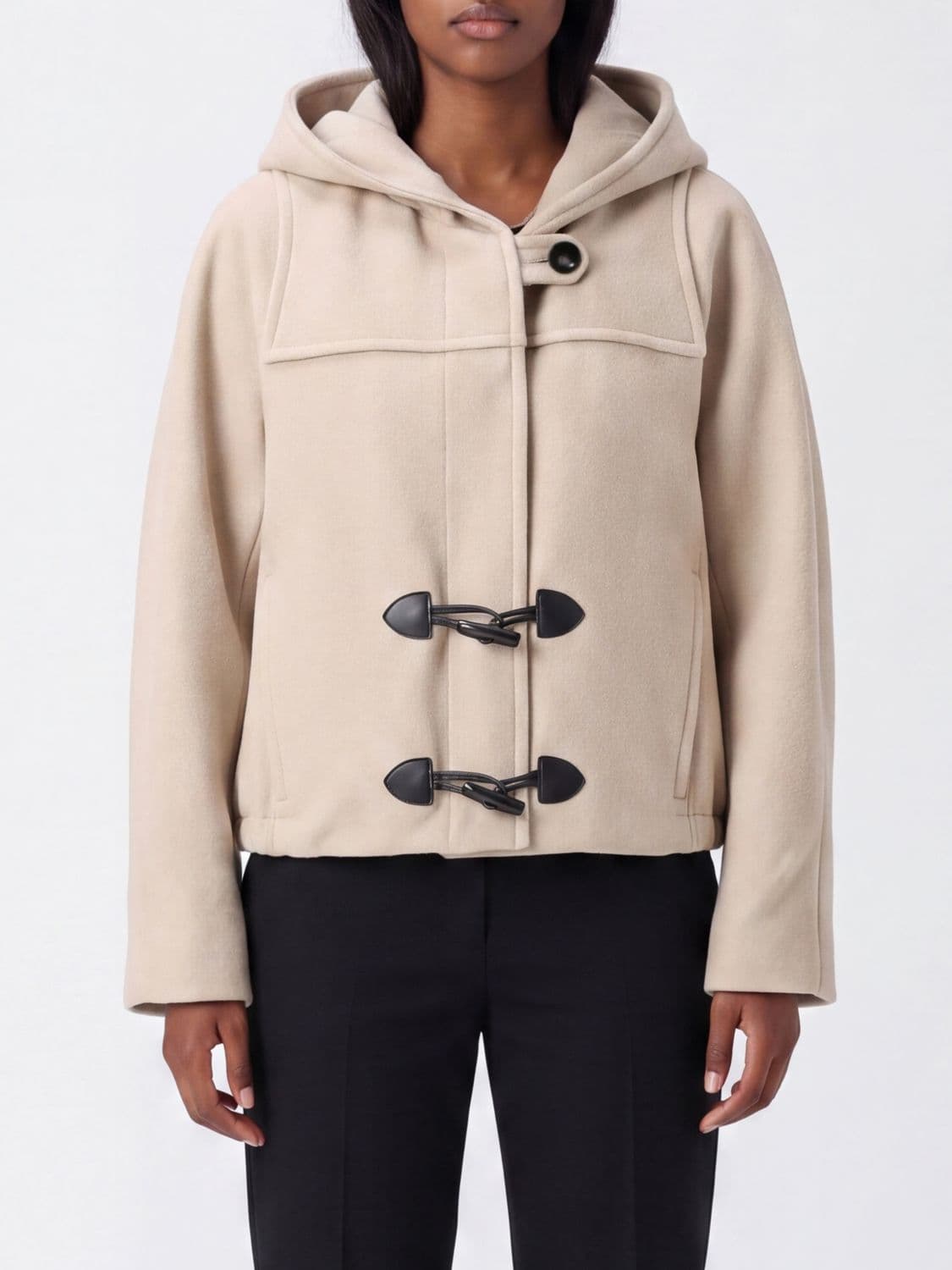 Isabel Marant Etoile Trixie Wool and Cashmere Coat with Hood and Toggles
