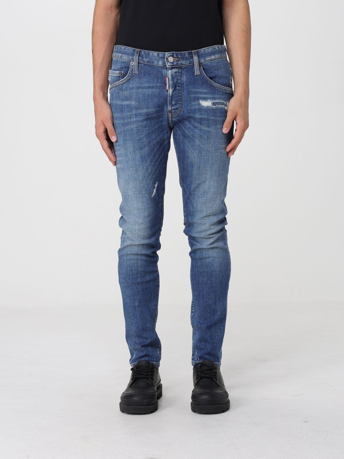 Dsquared2 Slim Fit Skinny Stretch Denim Jeans with Mid-Rise Waist