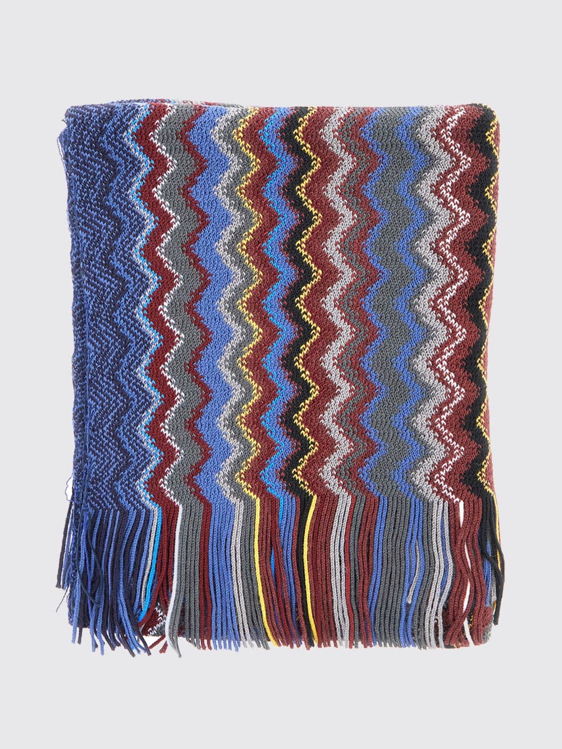 Missoni Abstract Striped Pattern Wool Blend Scarf