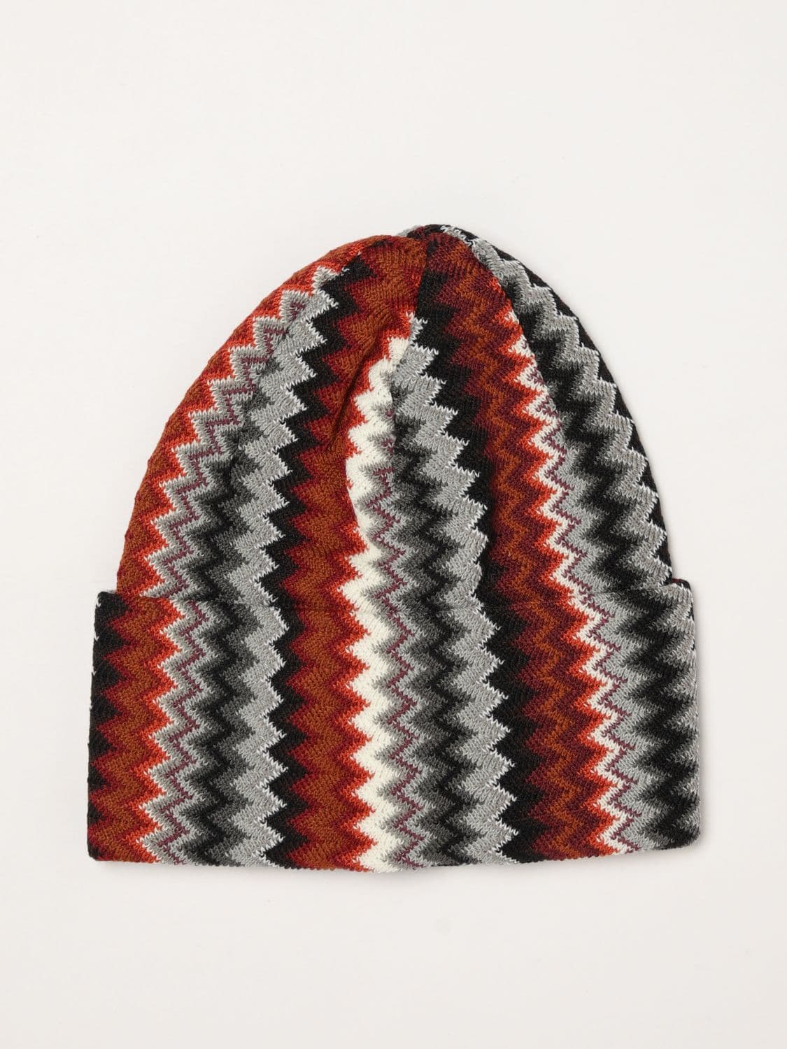 Missoni Multicolour Zig-Zag Pattern Wool Blend Beanie Hat