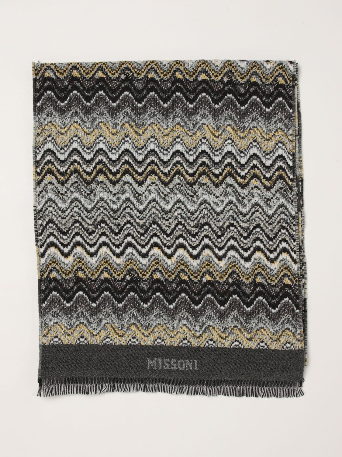 Missoni Multicolour Abstract Pattern Pure Virgin Wool Scarf