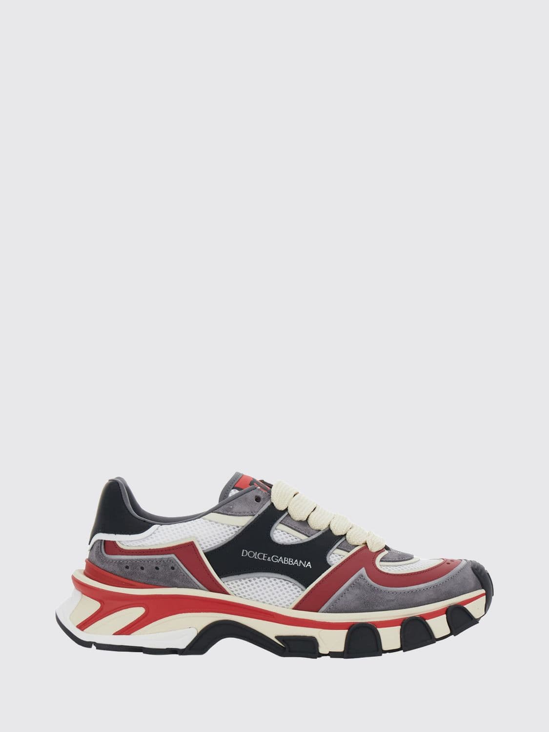 Dolce & Gabbana DG Country Road Calfskin and Mesh Trainers with Logo