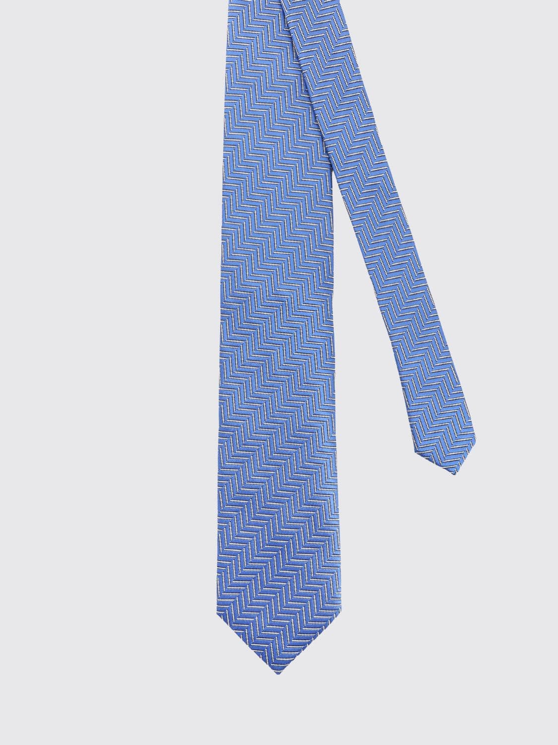 Tom Ford Pure Silk Tie with Abstract Zig-Zag Pattern