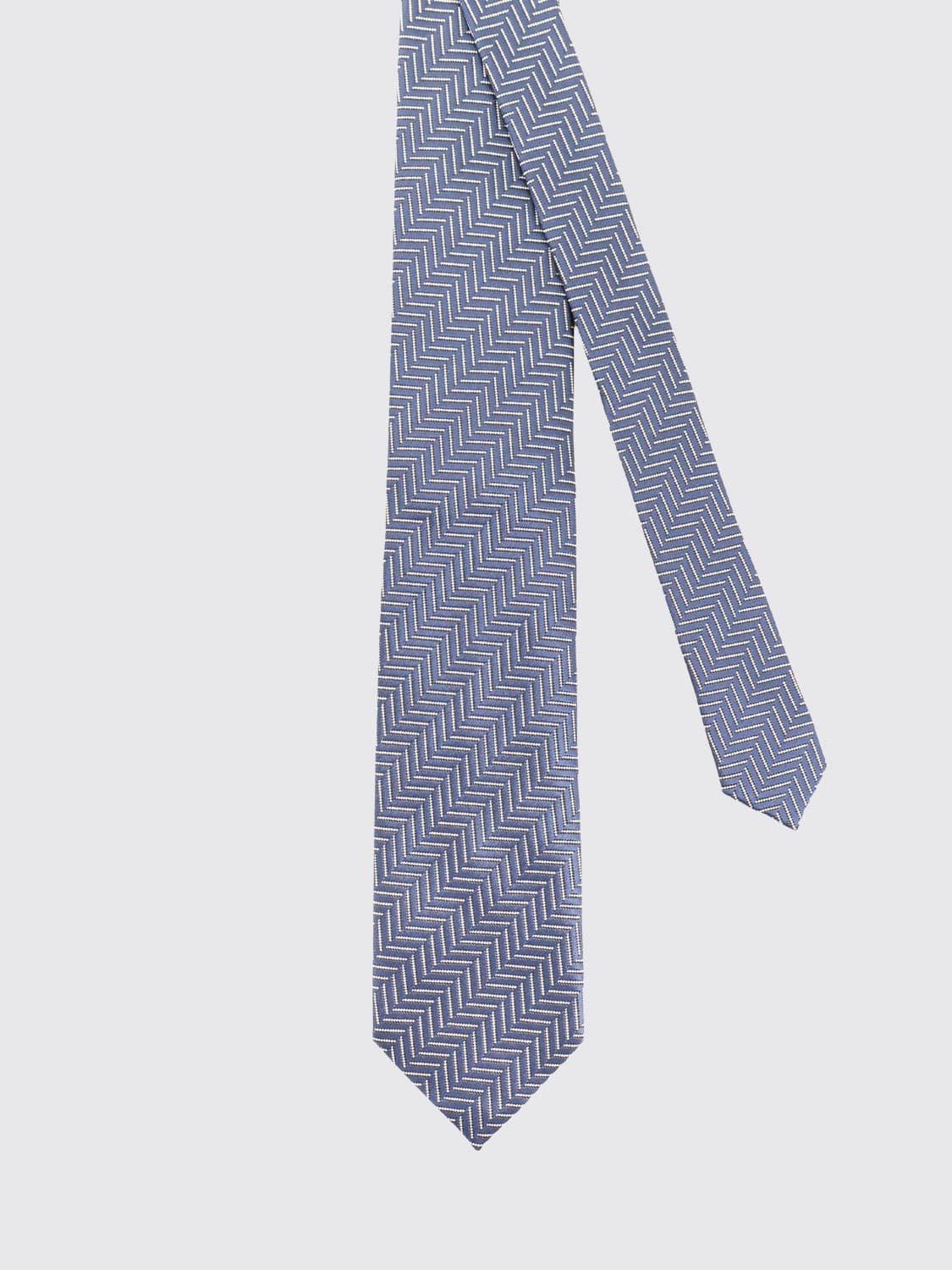 Tom Ford Pure Silk Tie with Abstract Zig-Zag Pattern