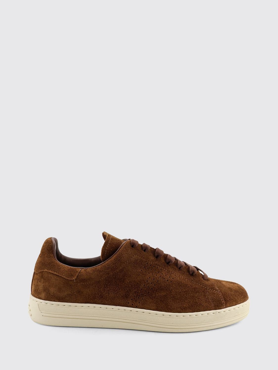 Tom Ford Suede Calfskin Low Top Sneakers with Embossed Logo