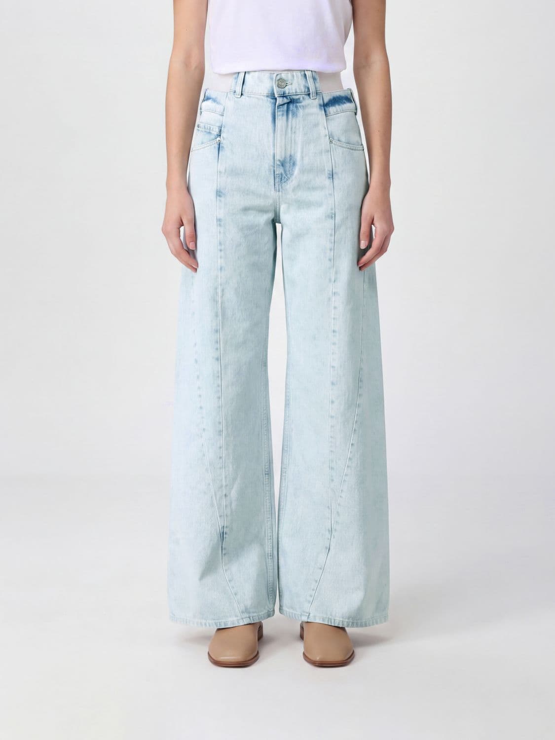 Maison Margiela High-Waisted Flare Jeans in Black Cotton Denim