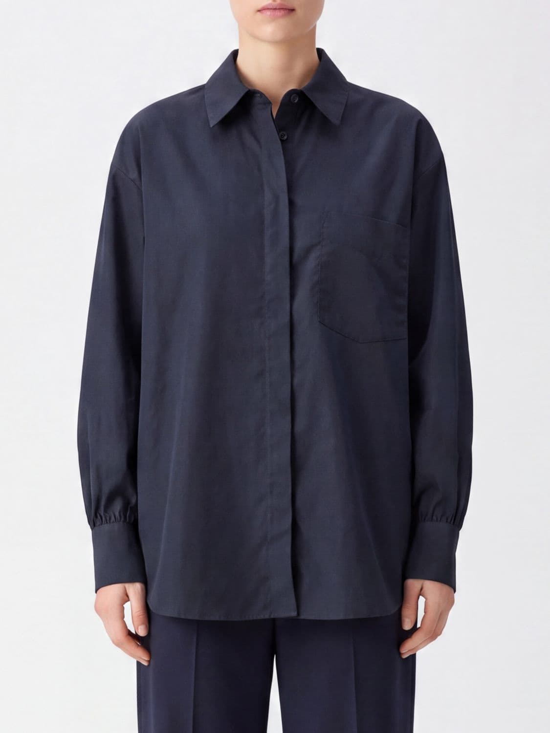Aspesi Relaxed-Fit Technical Fabric Shirt with Concealed Placket