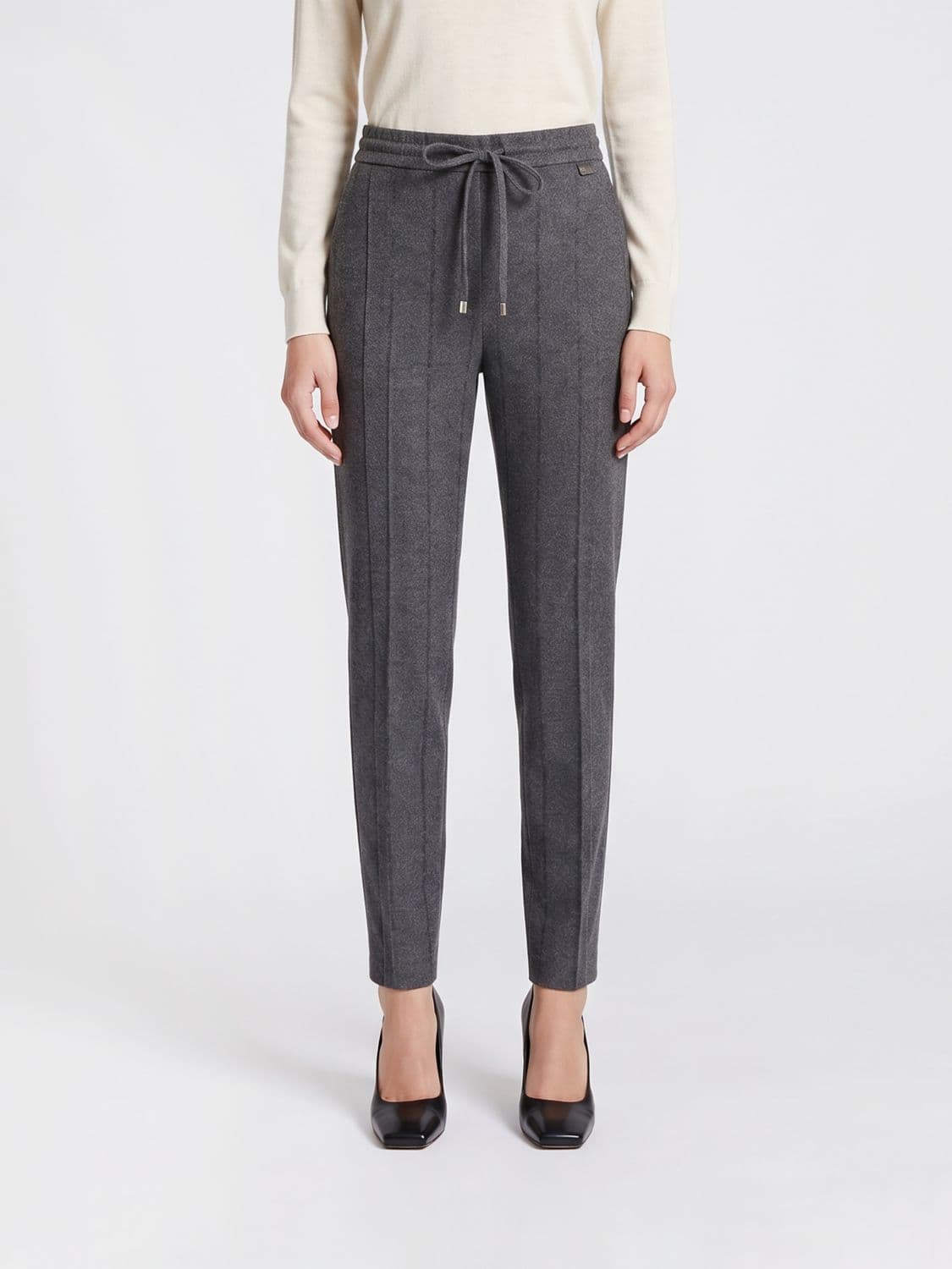 Fabiana Filippi Striped Straight-Leg Wool-Blend Jogger Trousers