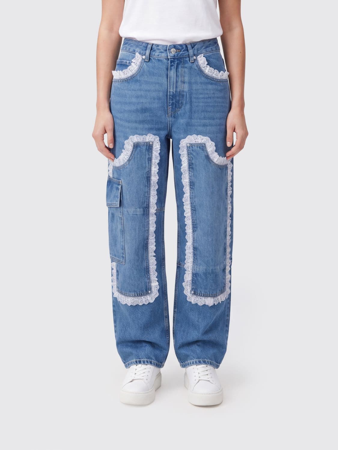 Ganni Jeans Woman color Blue