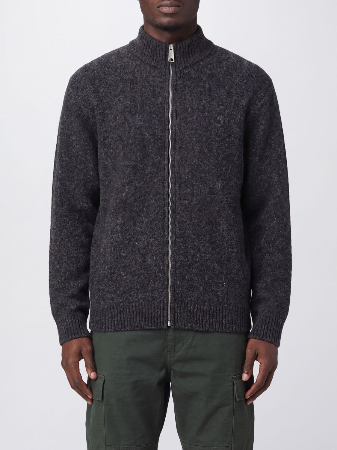 Carhartt Wip Curtis Wool Blend Turtleneck Zip-Up Cardigan