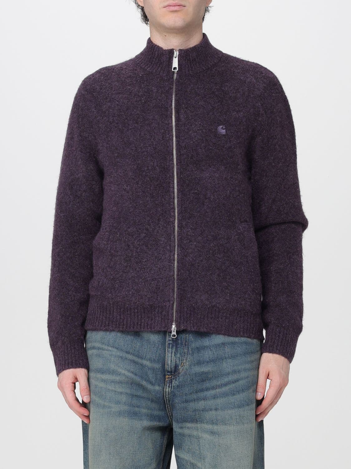 Carhartt Wip Curtis Wool Blend Turtleneck Zip-Up Cardigan