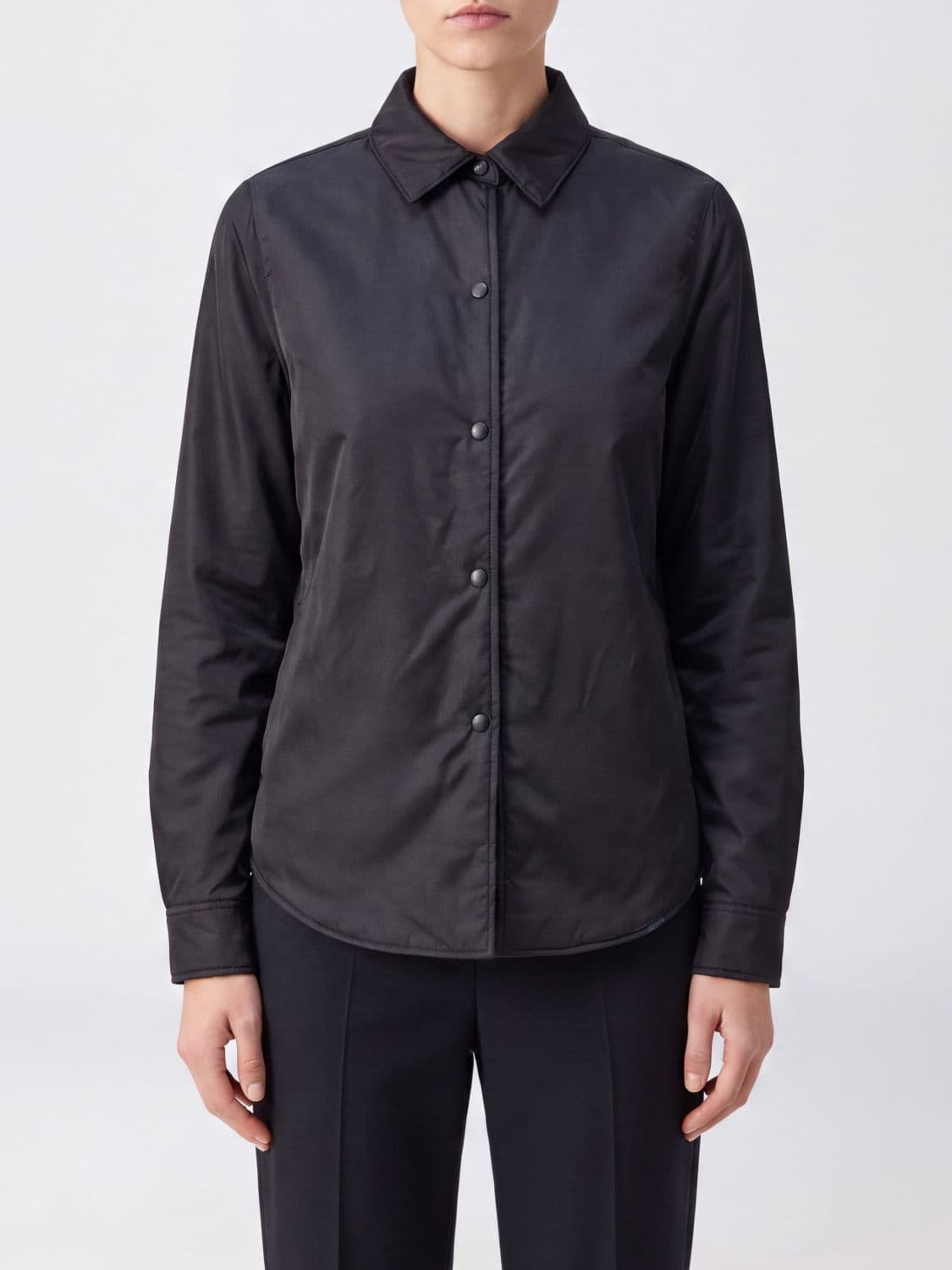 Aspesi Long-Sleeved Padded Shirt in Stretch Technical Fabric