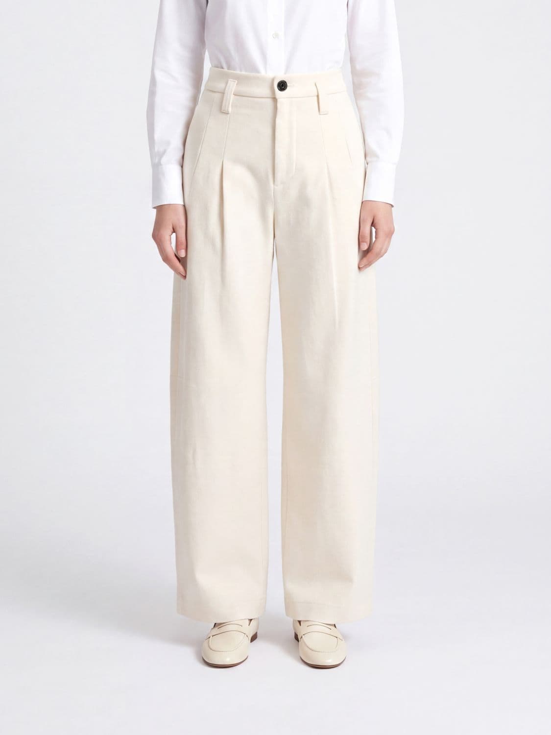 Brunello Cucinelli High-Waisted Palazzo Trousers with Monili
