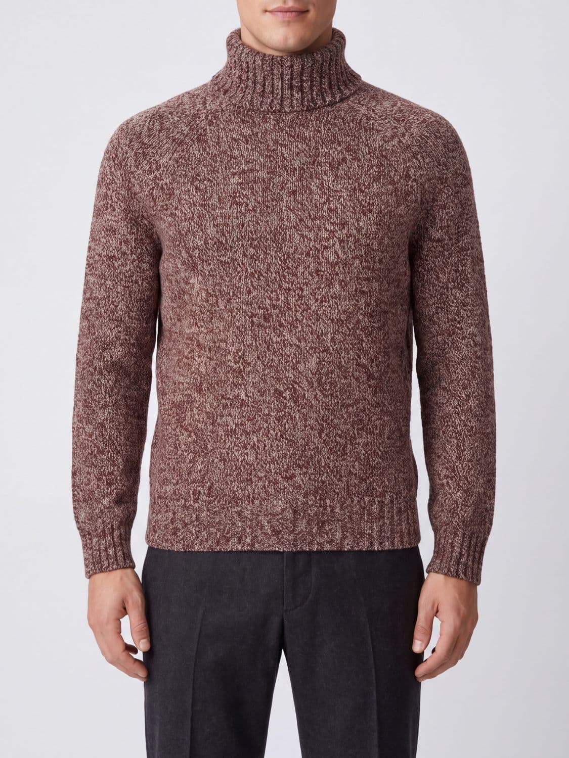 Brunello Cucinelli Silk, Cashmere and Wool Turtleneck Sweater with Ribbed Edges