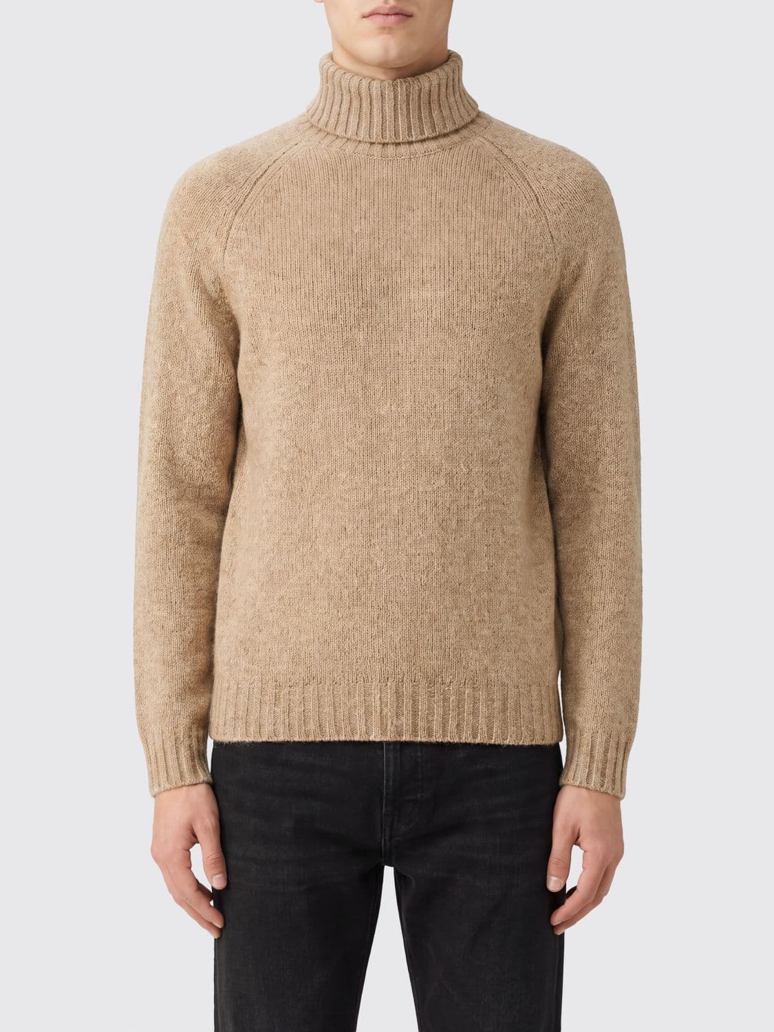 Brunello Cucinelli Silk, Cashmere and Wool Turtleneck Sweater with Ribbed Edges