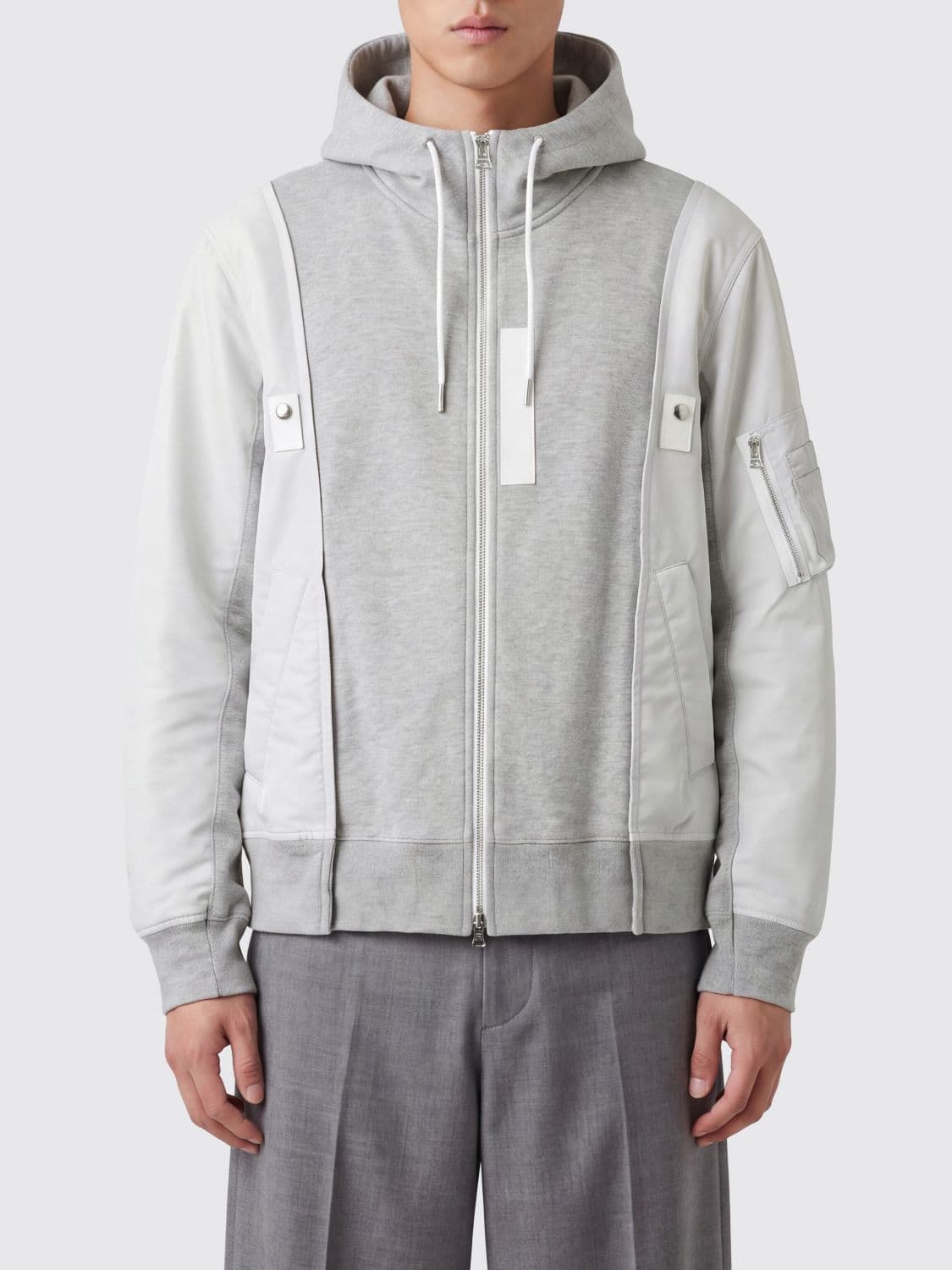 Sacai Sweatshirt Men color Grey