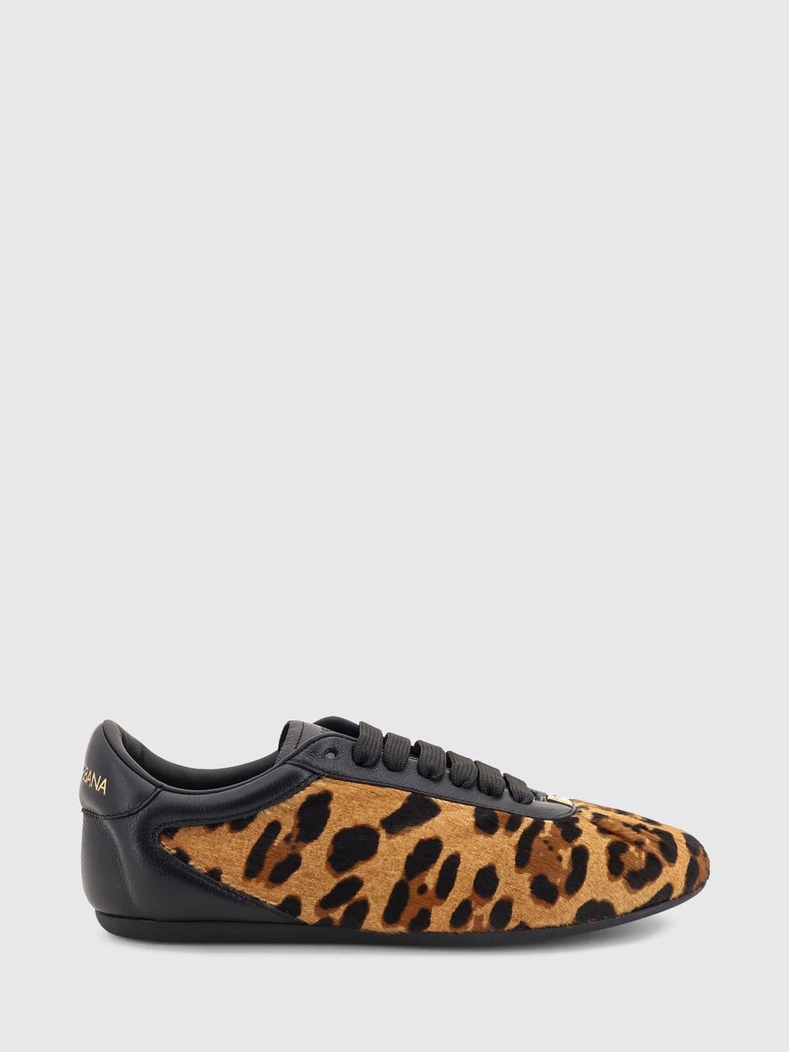Dolce & Gabbana Animal Print Pony Hair Low-Top Sneakers with a Rubber Sole