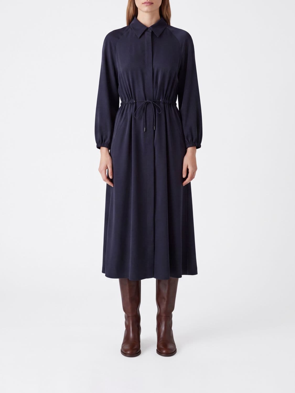 Max Mara Pelota Double-Breasted Long-Sleeve Mini Blazer Dress