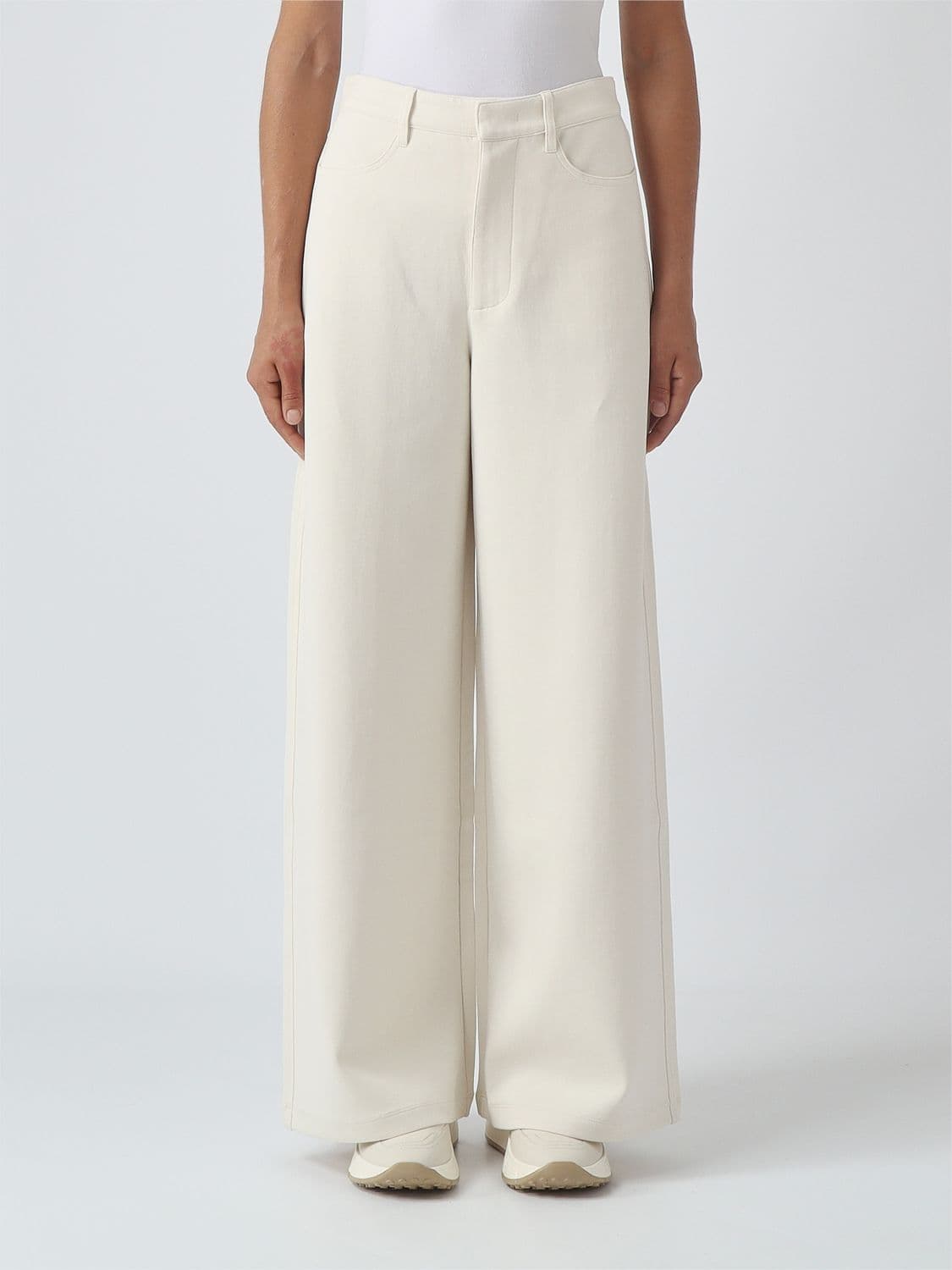 's Max Mara High-Waisted Wide-Leg Cotton-Blend Trousers