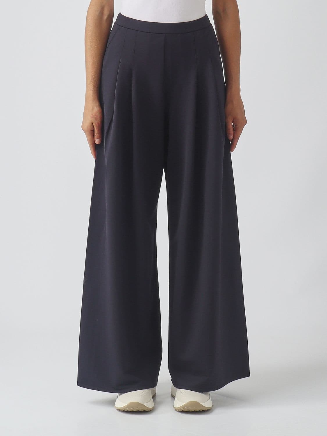 Mm Max Mara High-Waisted Jersey Palazzo Trousers