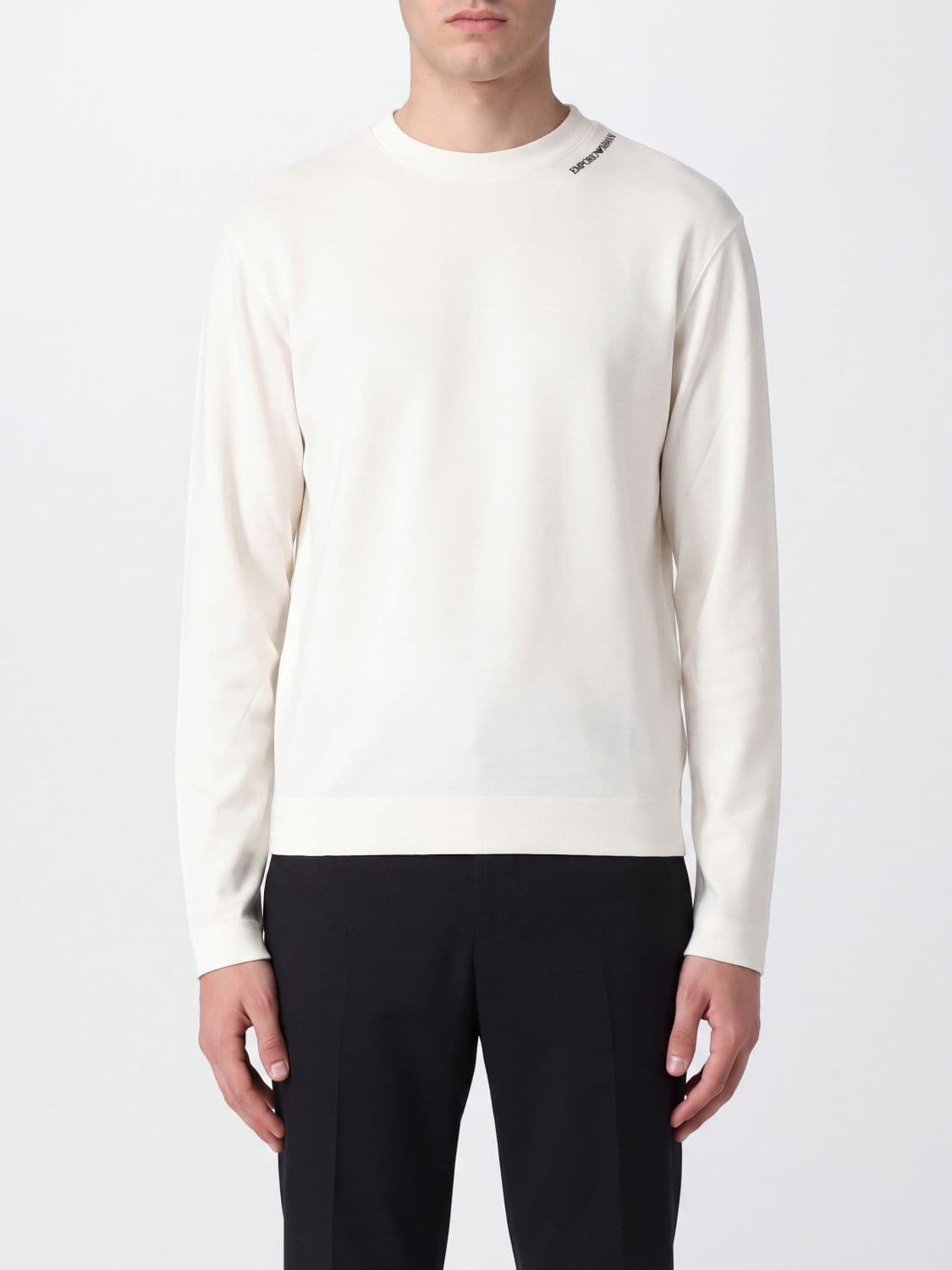 Emporio Armani Long-Sleeved Modal and Silk T-Shirt