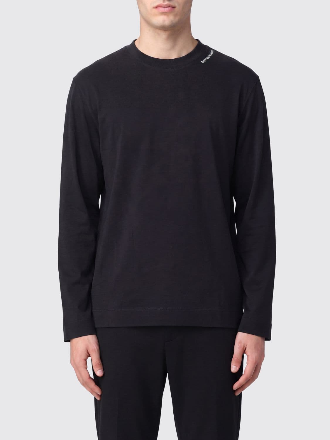 Emporio Armani Long-Sleeved Modal and Silk T-Shirt