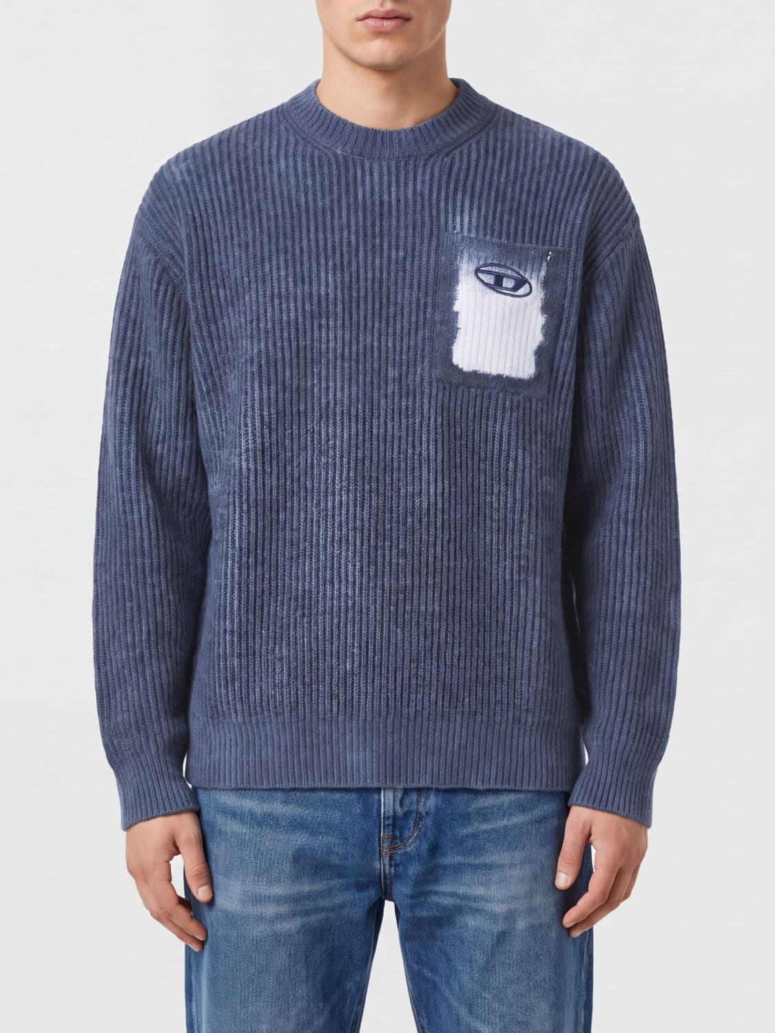 Diesel Dropped Shoulder Wool-Blend Crewneck Jumper