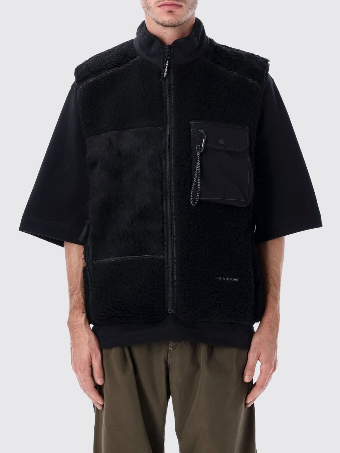 And Wander Technical Wool-Blend Gilet with High Neck and Zip Pockets · XL